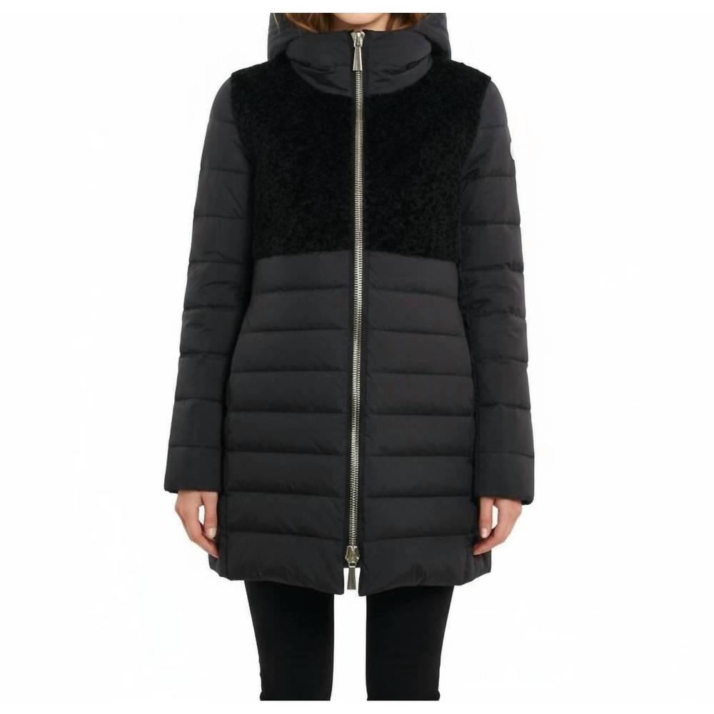 NEW CIAO-MILANO rosa hooded down coat in black